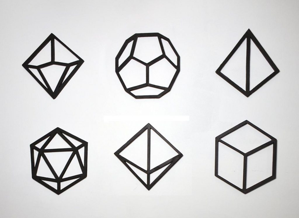 d&d wall art dice polyhedral cut out art 