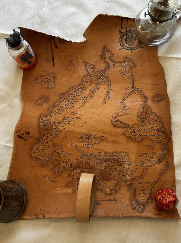 Map of Chult - hand made leather player's map of Chult - Image 2